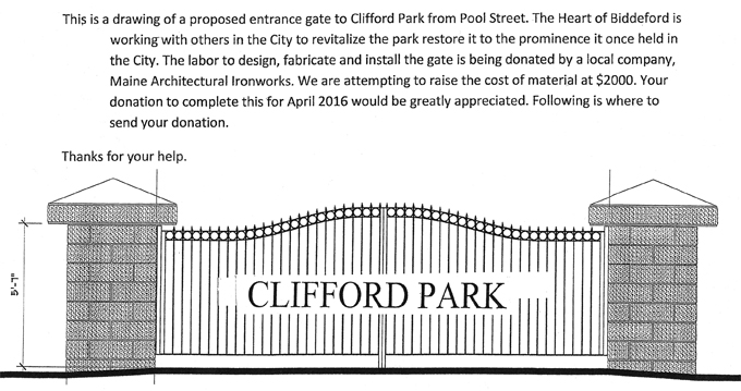 Giving the Gift of the Clifford Park Gate